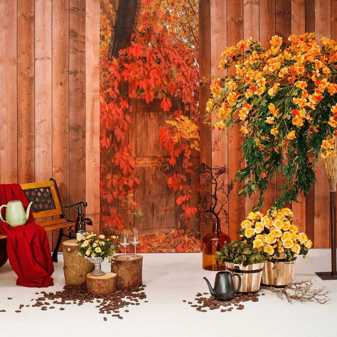 DecoWoerner Decoración De Otoño|Decoración De Verano>Árbol De Helechos De Flor 190cm
