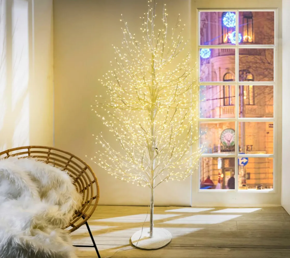 DecoWoerner Decoración De Invierno|Árboles Artificiales>Árbol De Luces LED, Altura 180 Cm