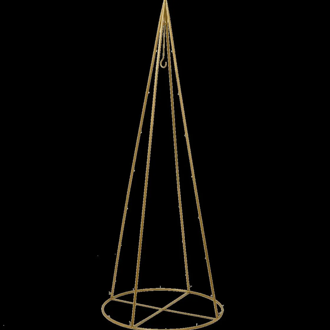DecoWoerner Decoración Navideña Xxl>Árbol De Metal Deco, Dorado 180 X 72 Cm