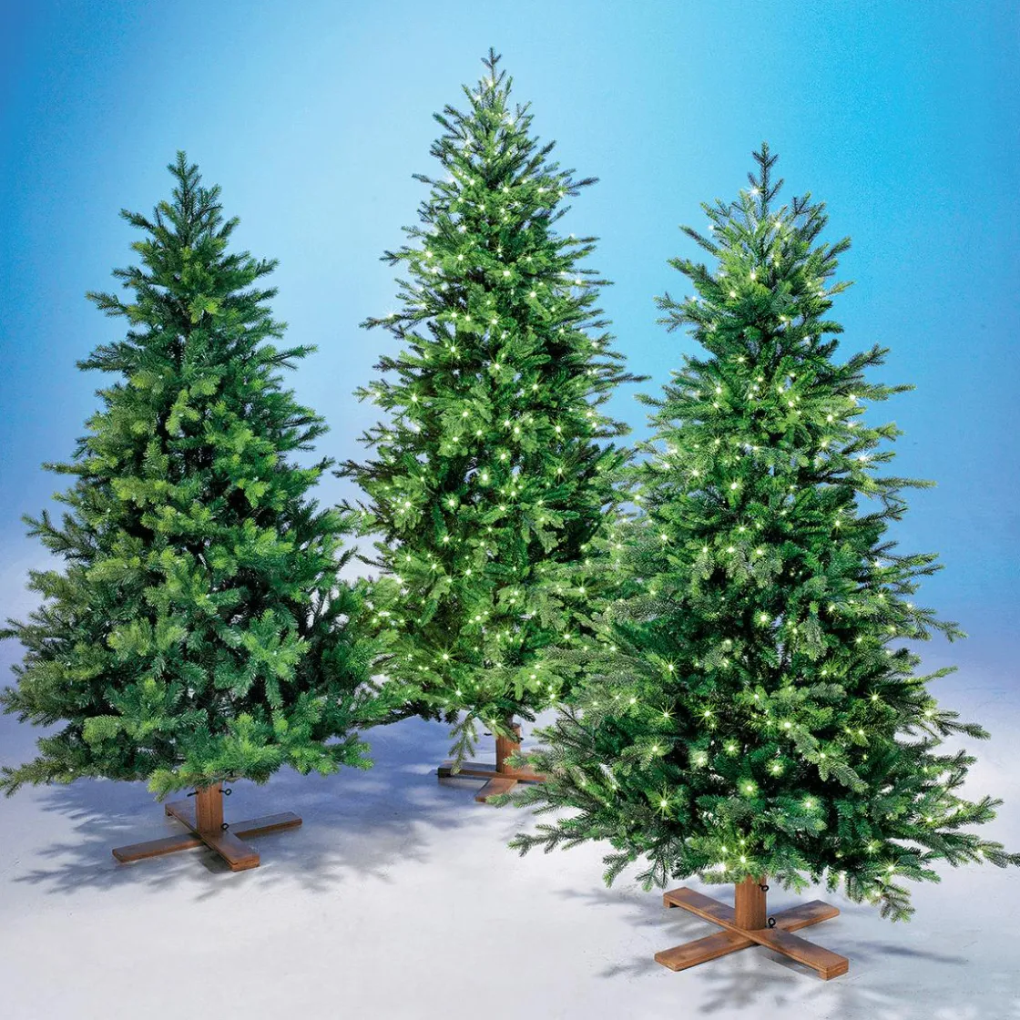 DecoWoerner Árboles De Navidad Artificiales>Árbol De Navidad Artificial Abeto Douglas Con LED 210 Cm
