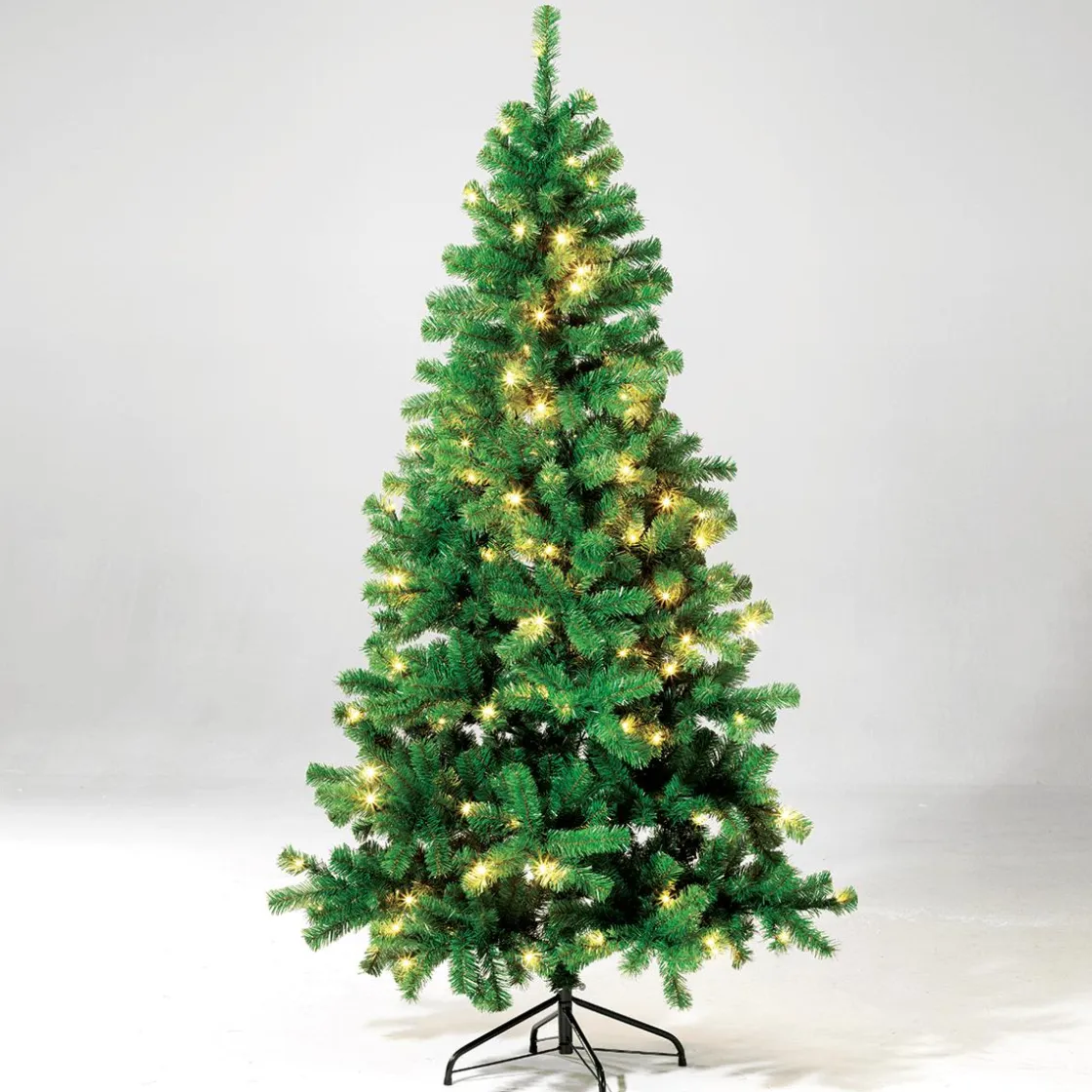 DecoWoerner Árboles De Navidad Artificiales>Árbol De Navidad Artificial Estrecho Con LED 180 Cm