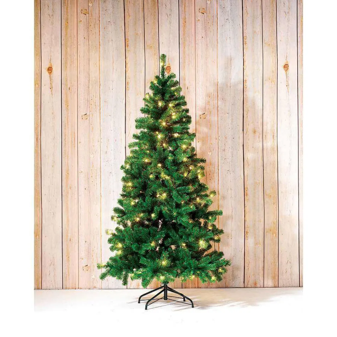 DecoWoerner Árboles De Navidad Artificiales>Árbol De Navidad Artificial Estrecho Con LED 180 Cm