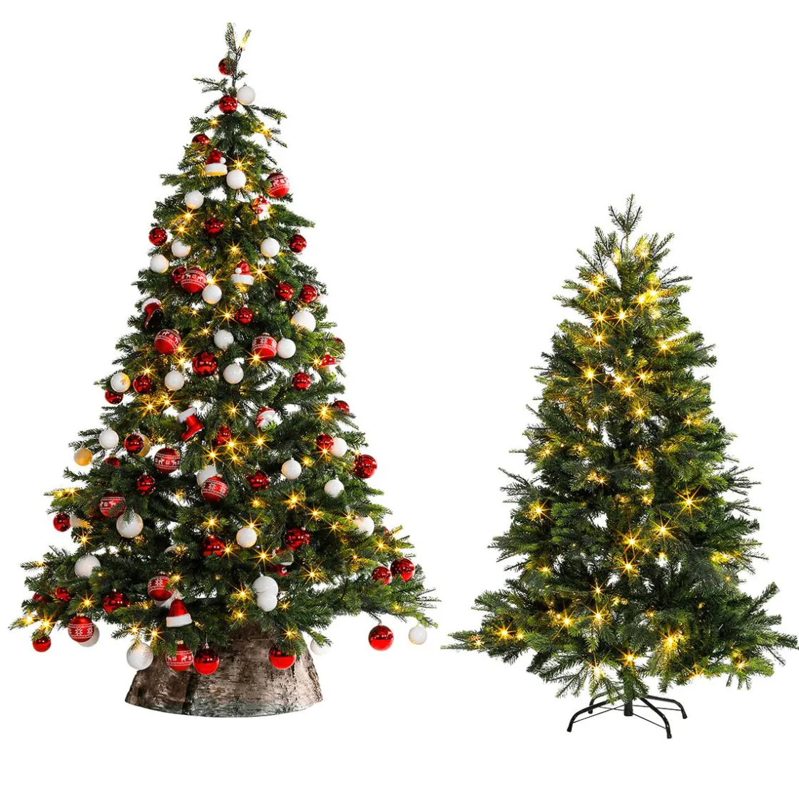 DecoWoerner Árboles De Navidad Artificiales>Árbol De Navidad Artificial Abeto Noble Con LED 150 Cm