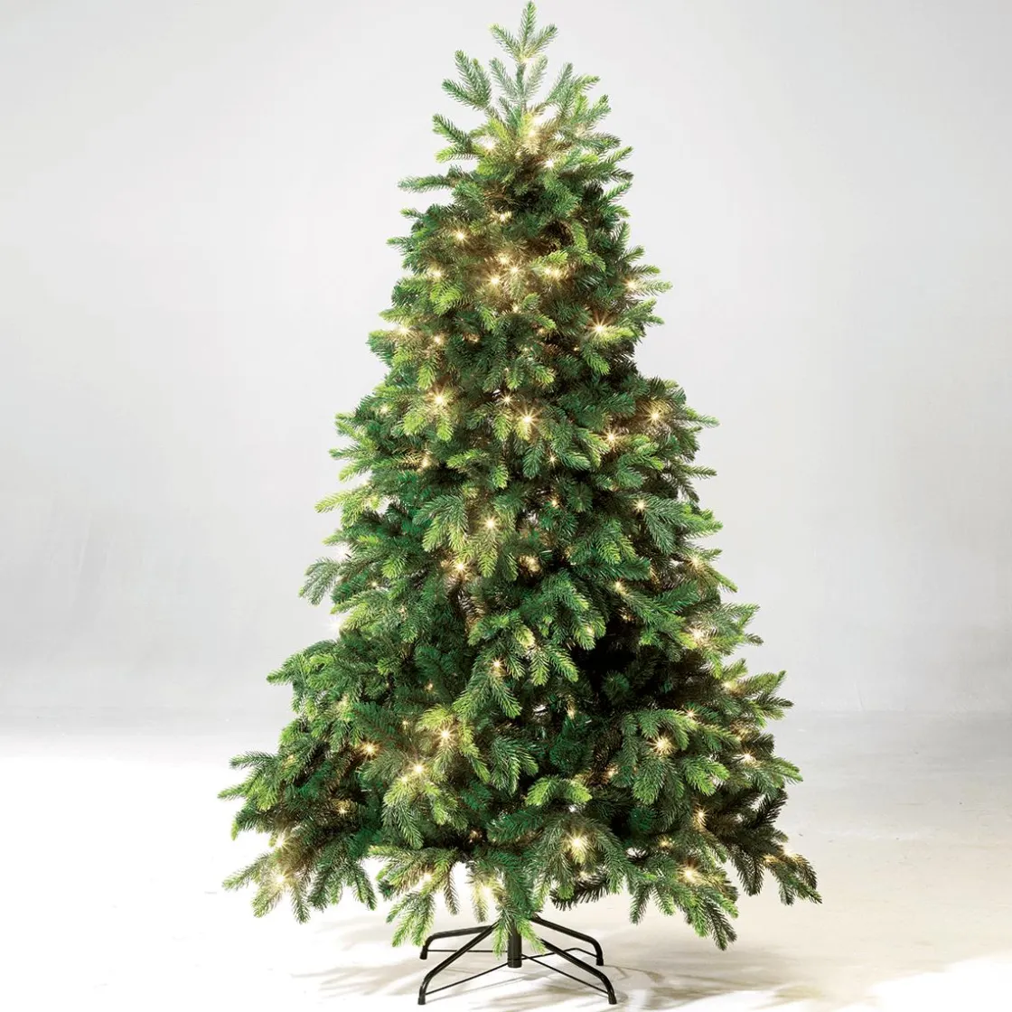 DecoWoerner Árboles De Navidad Artificiales>Árbol De Navidad Artificial Abeto Noble Con LED 180 Cm