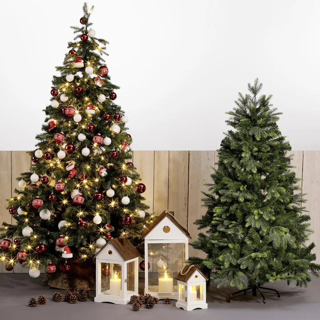 DecoWoerner Árboles De Navidad Artificiales>Árbol De Navidad Artificial Abeto Noble Con LED 210 Cm