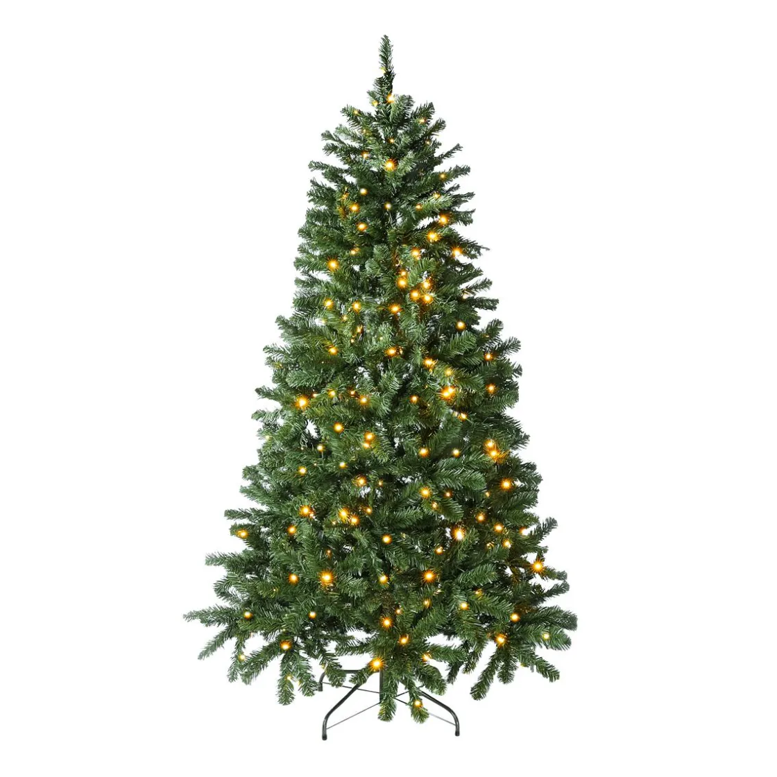 DecoWoerner Árboles De Navidad Artificiales>Árbol De Navidad Artificial Abeto Plateado Con LED 180 Cm