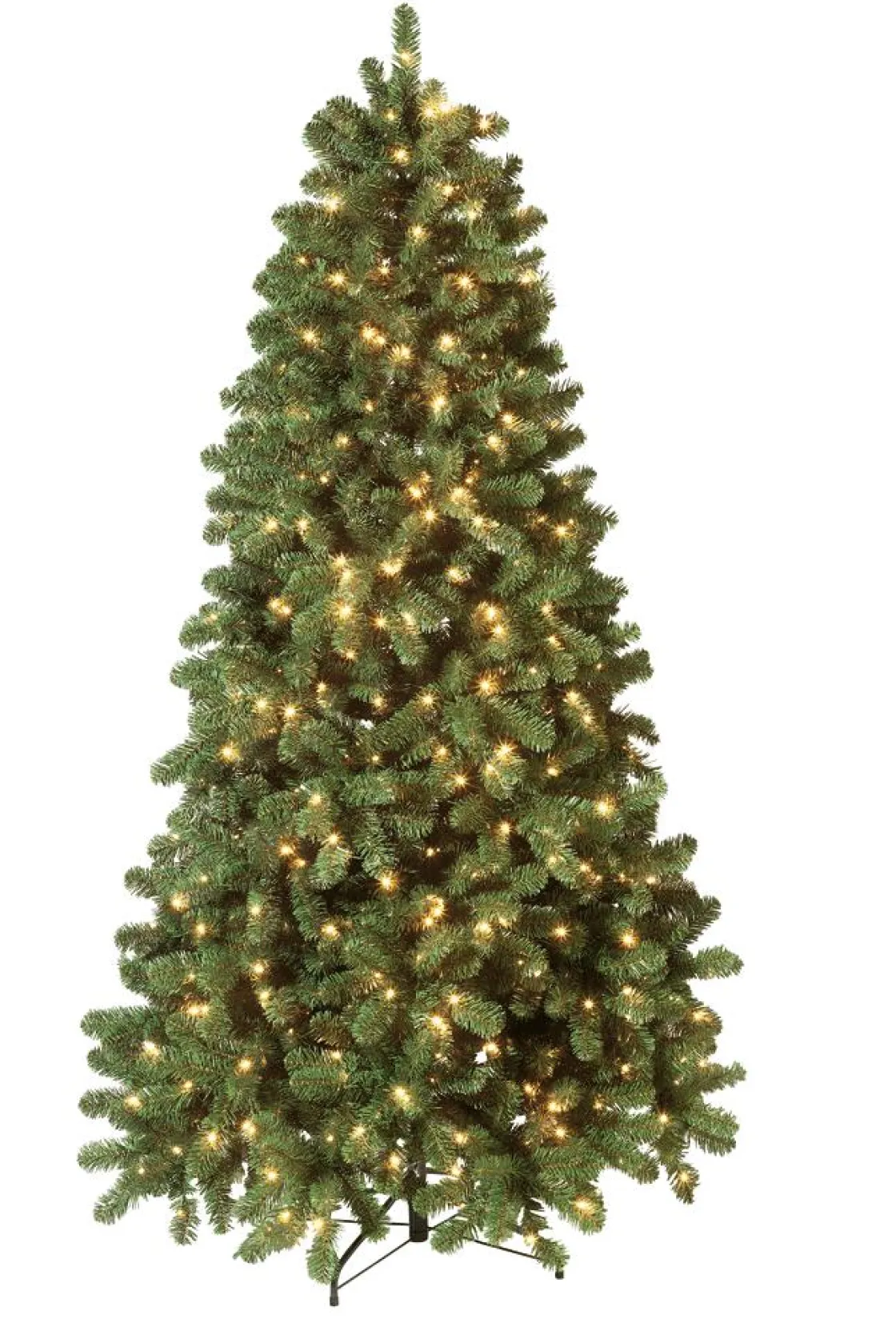DecoWoerner Árboles De Navidad Artificiales>Árbol De Navidad Artificial Abeto Plateado Con LED 240 Cm
