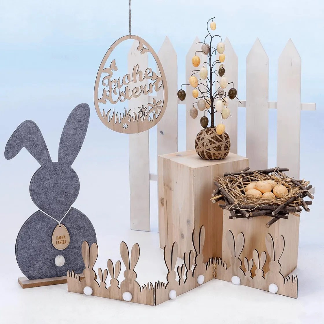 DecoWoerner Decoración De Pascua>Árbol Decorativo De Huevos De Pascua , 13 X 40 Cm De Altura