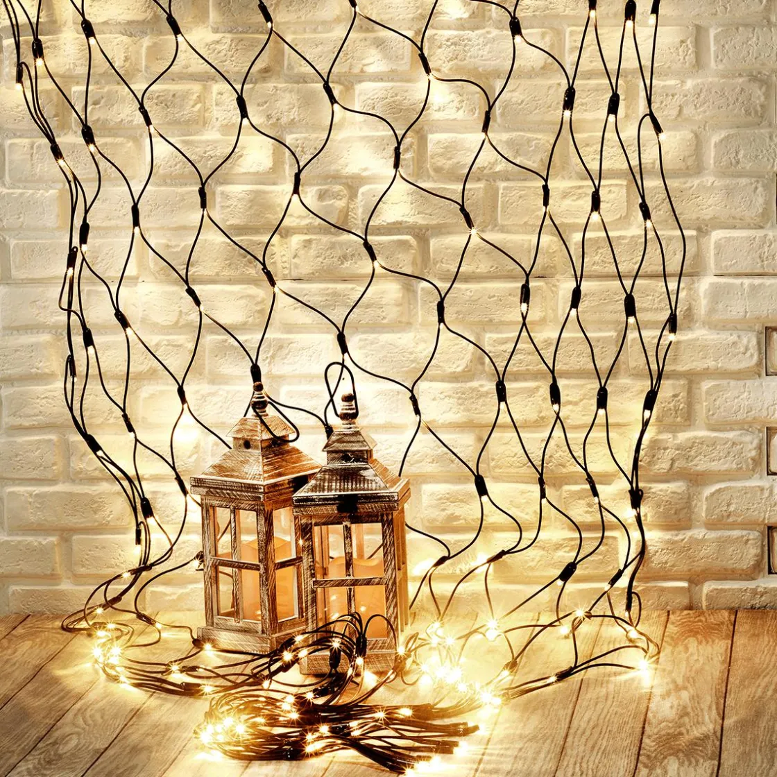 DecoWoerner Luces De Navidad>Red De Luces LED Para Uso Profesional Sistema IP67, 200 LED, 250 X 120 Cm, Sin Cable