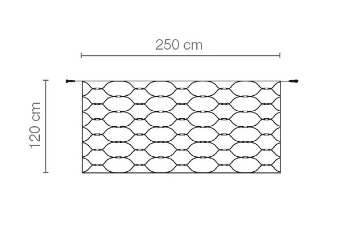 DecoWoerner Luces De Navidad>Red De Luces LED Para Uso Profesional Sistema IP67, 200 LED, 250 X 120 Cm, Sin Cable