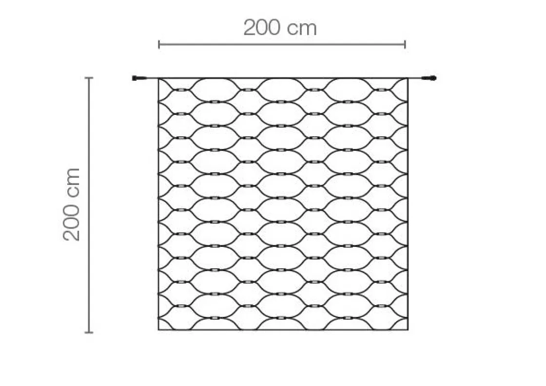 DecoWoerner Luces De Navidad>Red De Luces LED Para Uso Profesional Sistema IP67, 300 LED, 200 X 200 Cm, Sin Cable