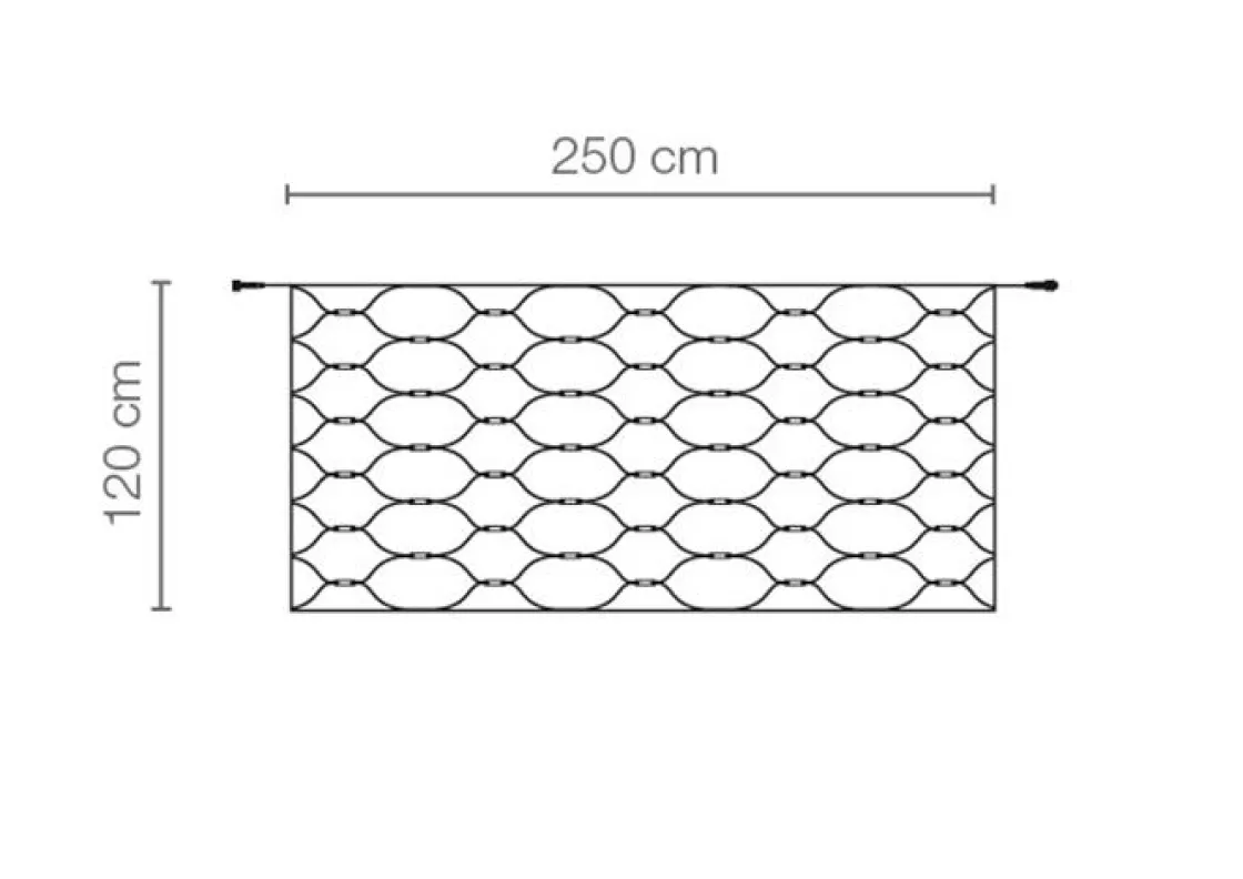 DecoWoerner Luces De Navidad>Red De Luz LED Profesional IP20, 250 Cm Sin Cable De Alimentación, Transparente