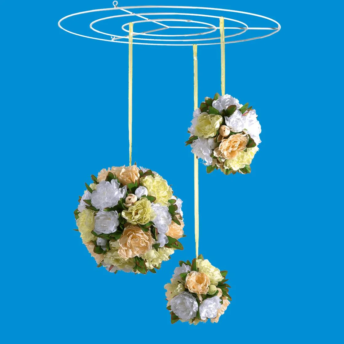 DecoWoerner Ayudas Y Herramientas De Decoración>Rejilla Para El Techo Anular Gigante Blanca, Ø 200 Cm