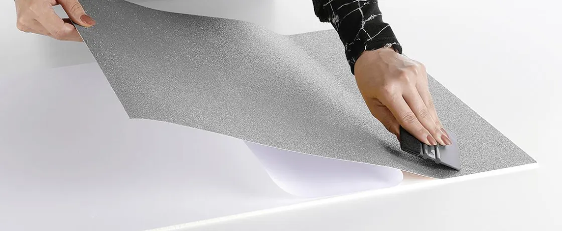 DecoWoerner Láminas Y Películas Decorativas>Rollo De Película Adhesiva Gris Oscuro Con Purpurina De 50 Cm X 5 M