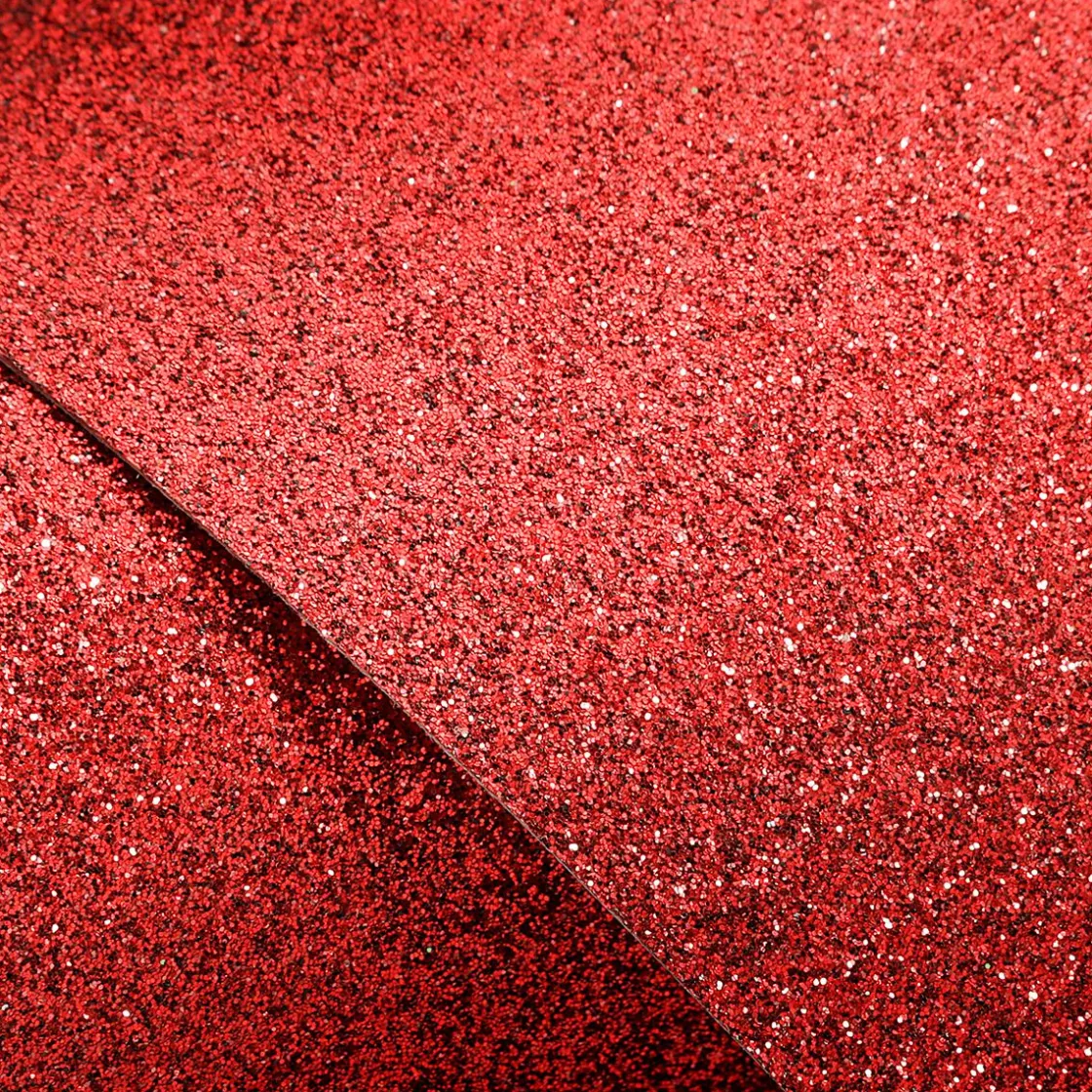 DecoWoerner Láminas Y Películas Decorativas>Rollo De Película Adhesiva Con Purpurina Roja De 50 Cm X 5 M