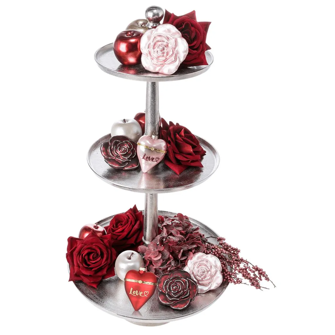 DecoWoerner Decoración Temática|Flores Artificiales>Rosa Artificial De Terciopelo Preciosa, 68 Cm