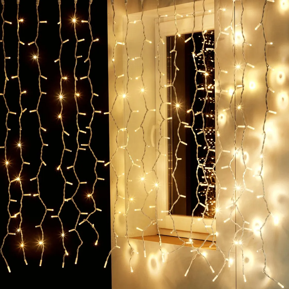 DecoWoerner Luces De Navidad>Sistema De Cortina De Luz Profesional Intermitente LED IP67 200 X 150 Cm