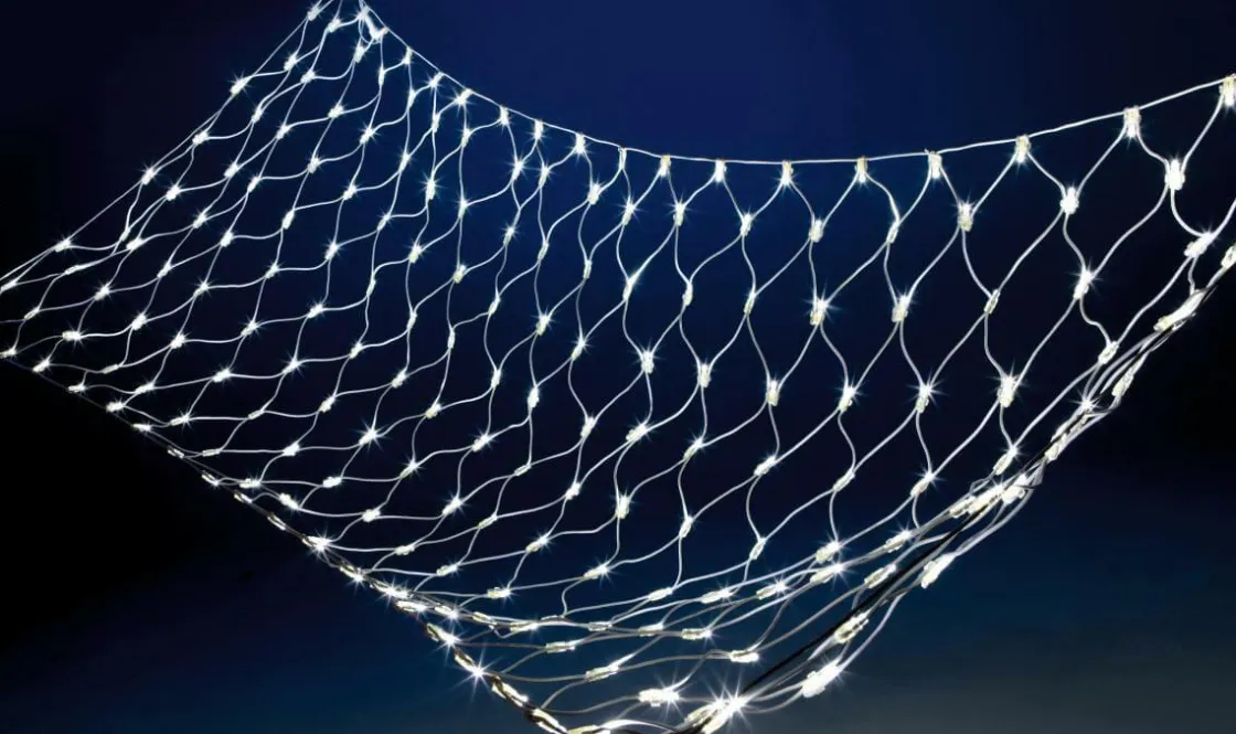 DecoWoerner Luces De Navidad>Sistema De Red De Luces Para Exteriores, Luz LED Blanca, Cable , 250 X 120 Cm