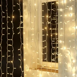 DecoWoerner Luces De Navidad>Sistema Profesional De Cortina De Luz LED IP67, 300 Cm Sin Cable De Alimentación,
