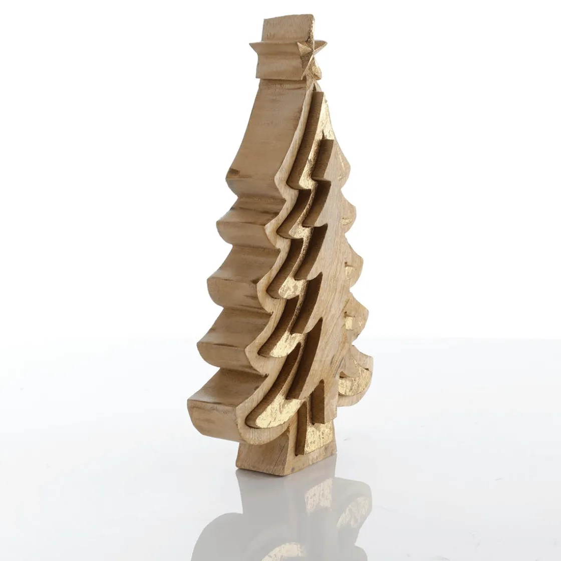 DecoWoerner Figuras De Navidad>Soporte De Madera "Abeto" De 26 Cm De Altura
