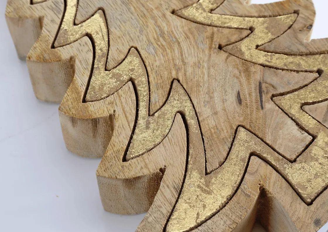 DecoWoerner Figuras De Navidad>Soporte De Madera "Abeto" De 26 Cm De Altura