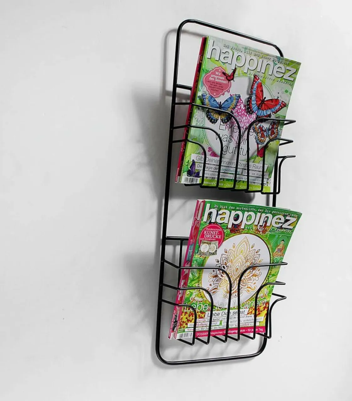 DecoWoerner Expositores Para Tiendas>Soporte De Pared Para Folletos, 2 Compartimentos, Longitud 73 Cm