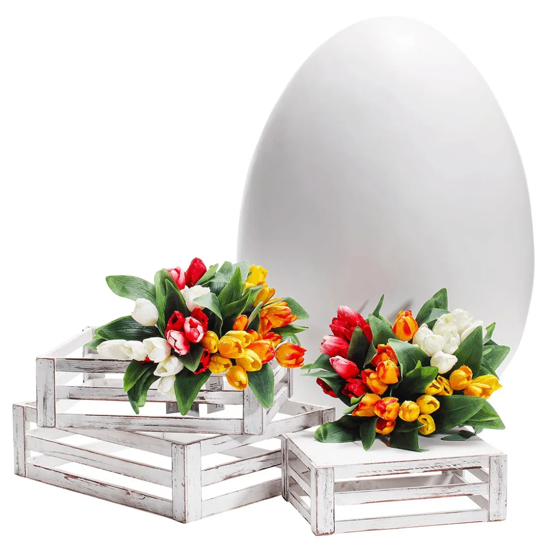 DecoWoerner Decoración De Primavera|Ramos Y Coronas De Flores>Surtido De Ramo De Tulipanes Artificial