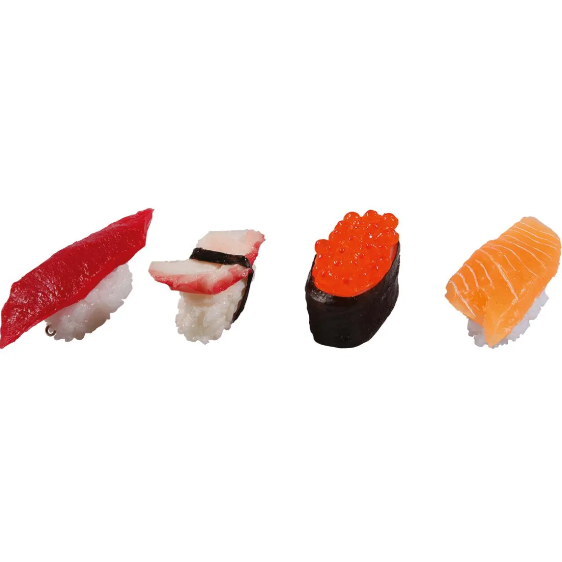 DecoWoerner Platos Y Comida Rápida|Pescados Y Mariscos>Sushi Set Maniquí De Comida, Set 4 Piezas