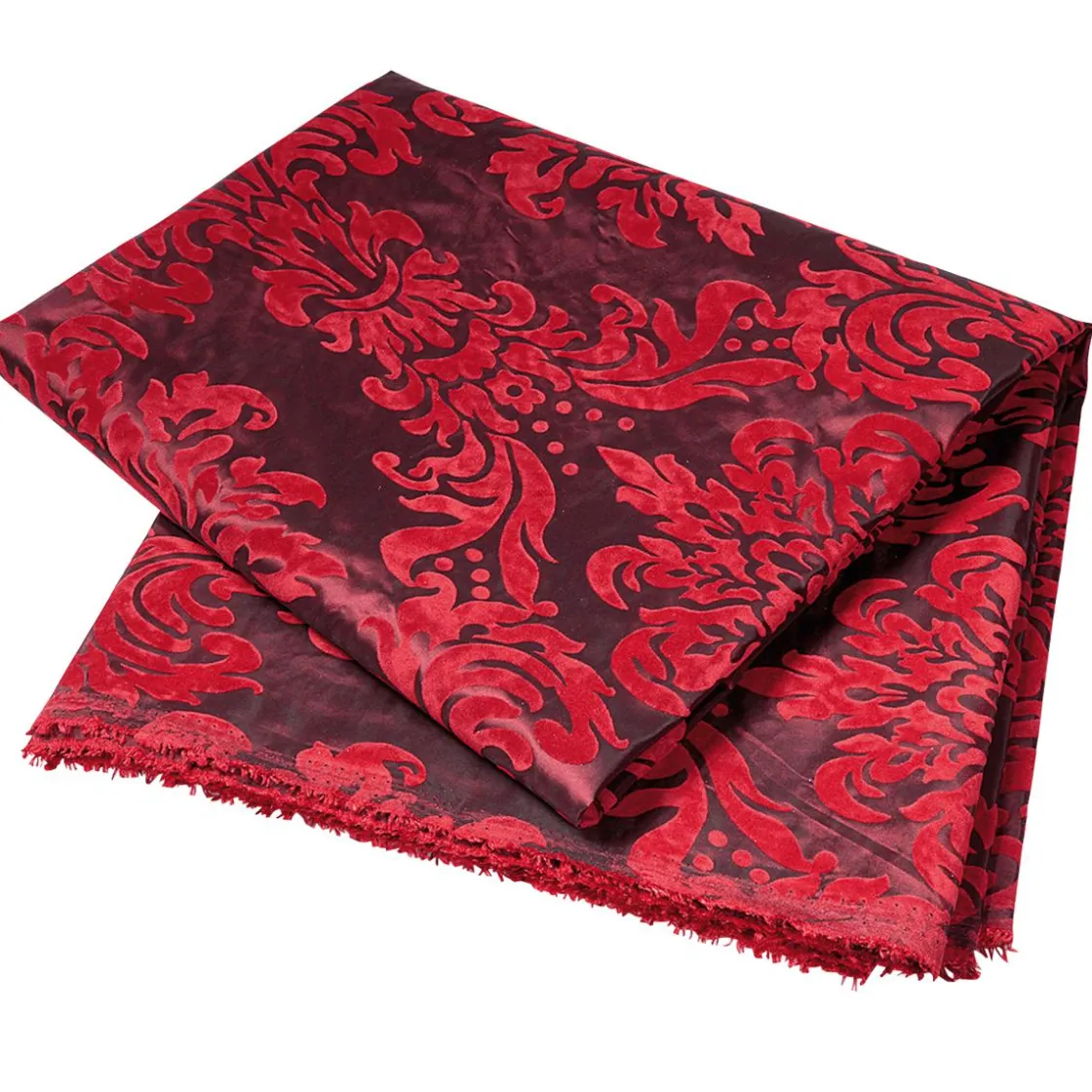 DecoWoerner Telas>Tafetán Con Flocado De Terciopelo, Anchura: 145 Cm, Color