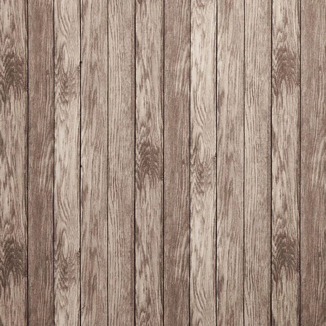 DecoWoerner Telas>Tejido Decorativo "Muro De Listones De Madera", Anchura 140 Cm,