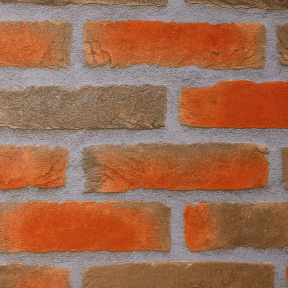 DecoWoerner Telas>Tejido Decorativo "Pared De Ladrillos", Anchura: 150 Cm,