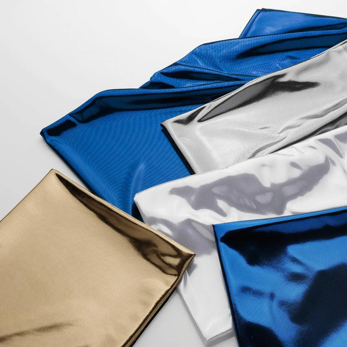 DecoWoerner Telas>Tela Brillante Jersey De Papel De Aluminio , Anchura: 106 Cm