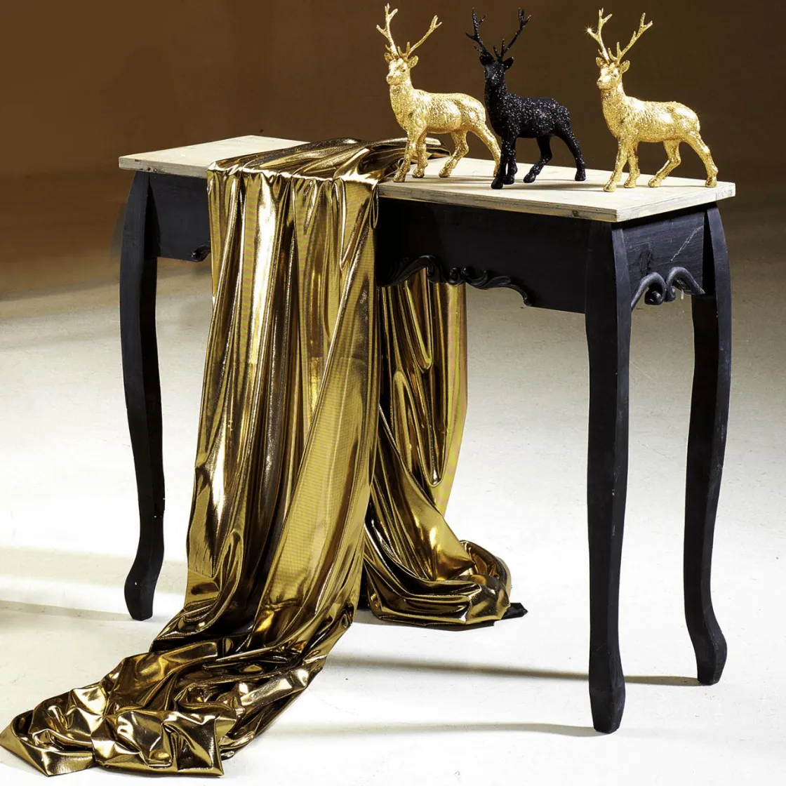 DecoWoerner Telas>Tela Brillante Jersey De Papel De Aluminio , Anchura 110 Cm