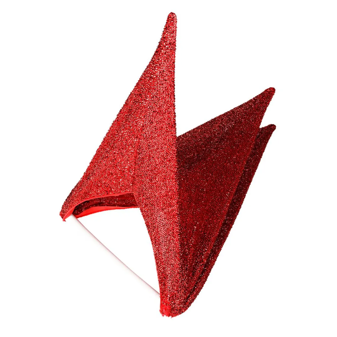 DecoWoerner Estrella De Navidad>Tela Decorativa Estrella Plegable Purpurina Roja Con Cremallera, 40 Cm
