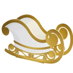 DecoWoerner Decoración De Invierno|Figuras De Navidad>Trineo / Blanco 97 Cm