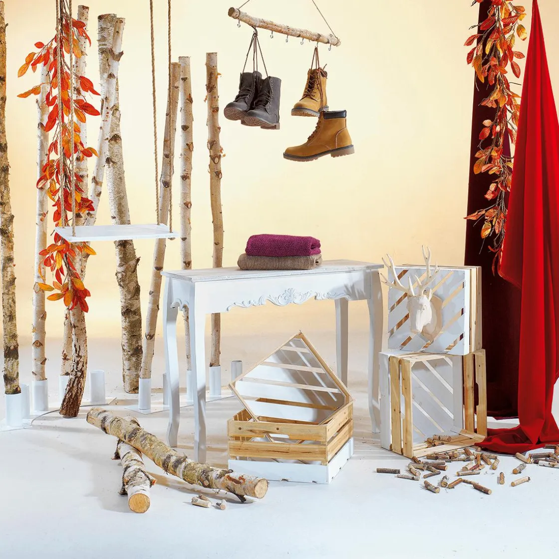 DecoWoerner Decoración Natural|Decoración Temática>Troncos De Abedul Decorativos, 200 Cm, 3 Piezas