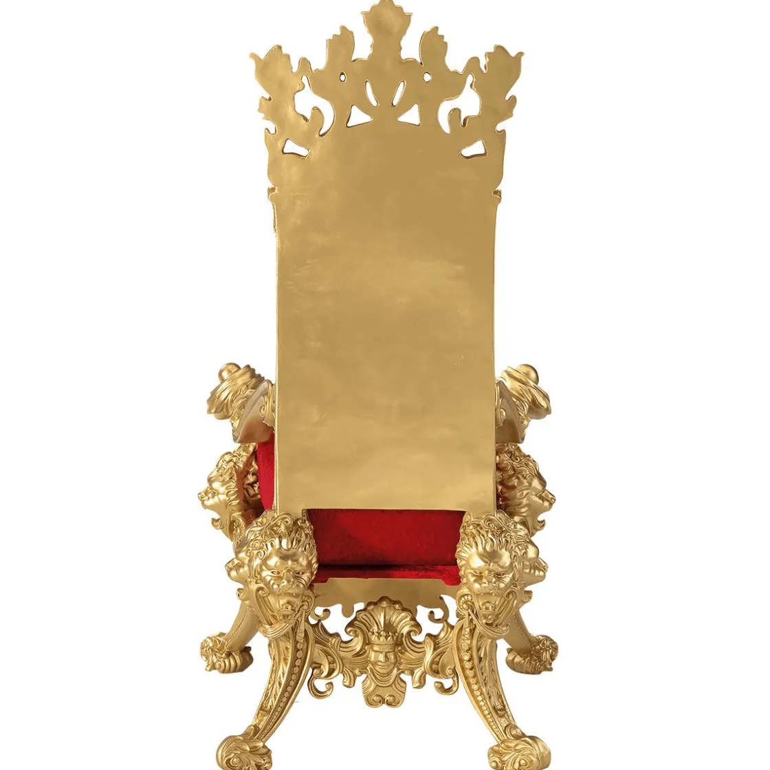 DecoWoerner Decoración Navideña Xxl>Trono "Estilo Barroco", Altura: 190 Cm, Oro-rojo