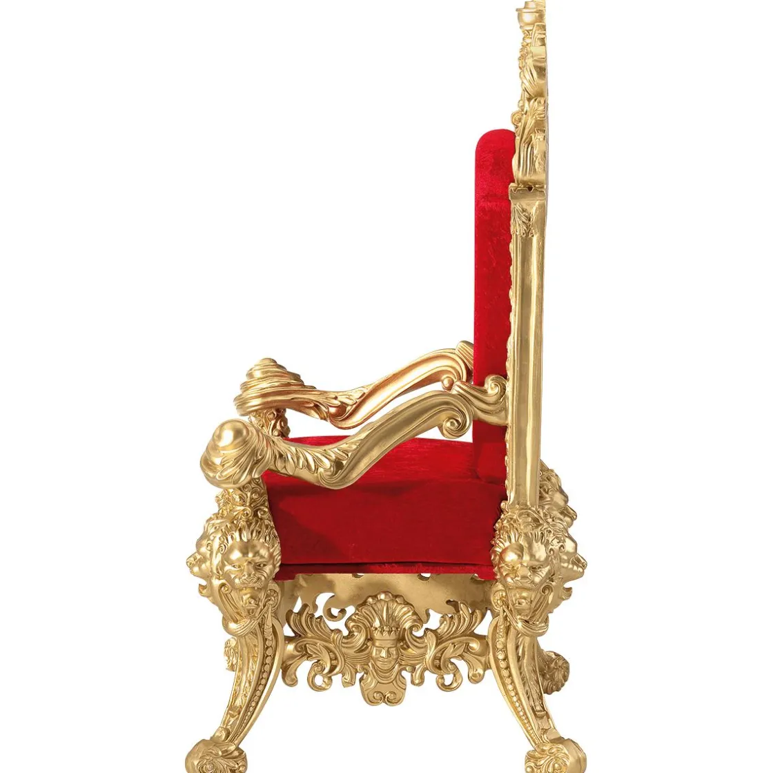 DecoWoerner Decoración Navideña Xxl>Trono "Estilo Barroco", Altura: 190 Cm, Oro-rojo