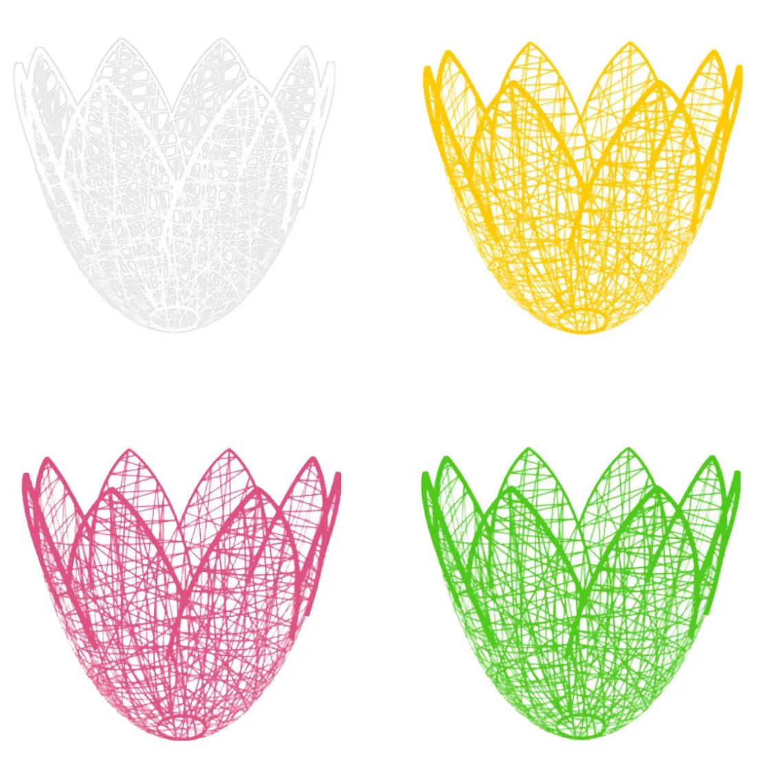 DecoWoerner Decoración De Verano|Decoración De Primavera>Tulipán 3D De Fibra Tejida 79 X 75 Cm