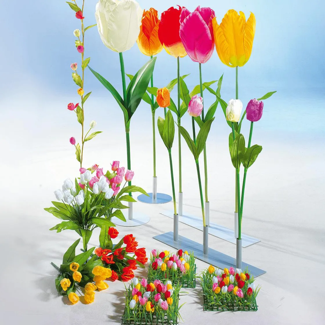 DecoWoerner Decoración De Primavera|Flores Artificiales>Tulipán Gigante Artificial , 140 Cm