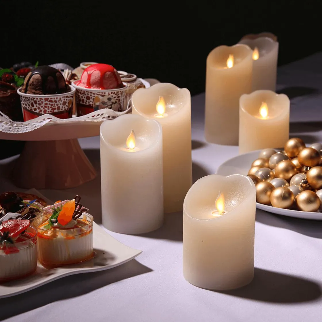 DecoWoerner Luz Decorativa>Vela De Cera LED 7,5 X 10 Cm