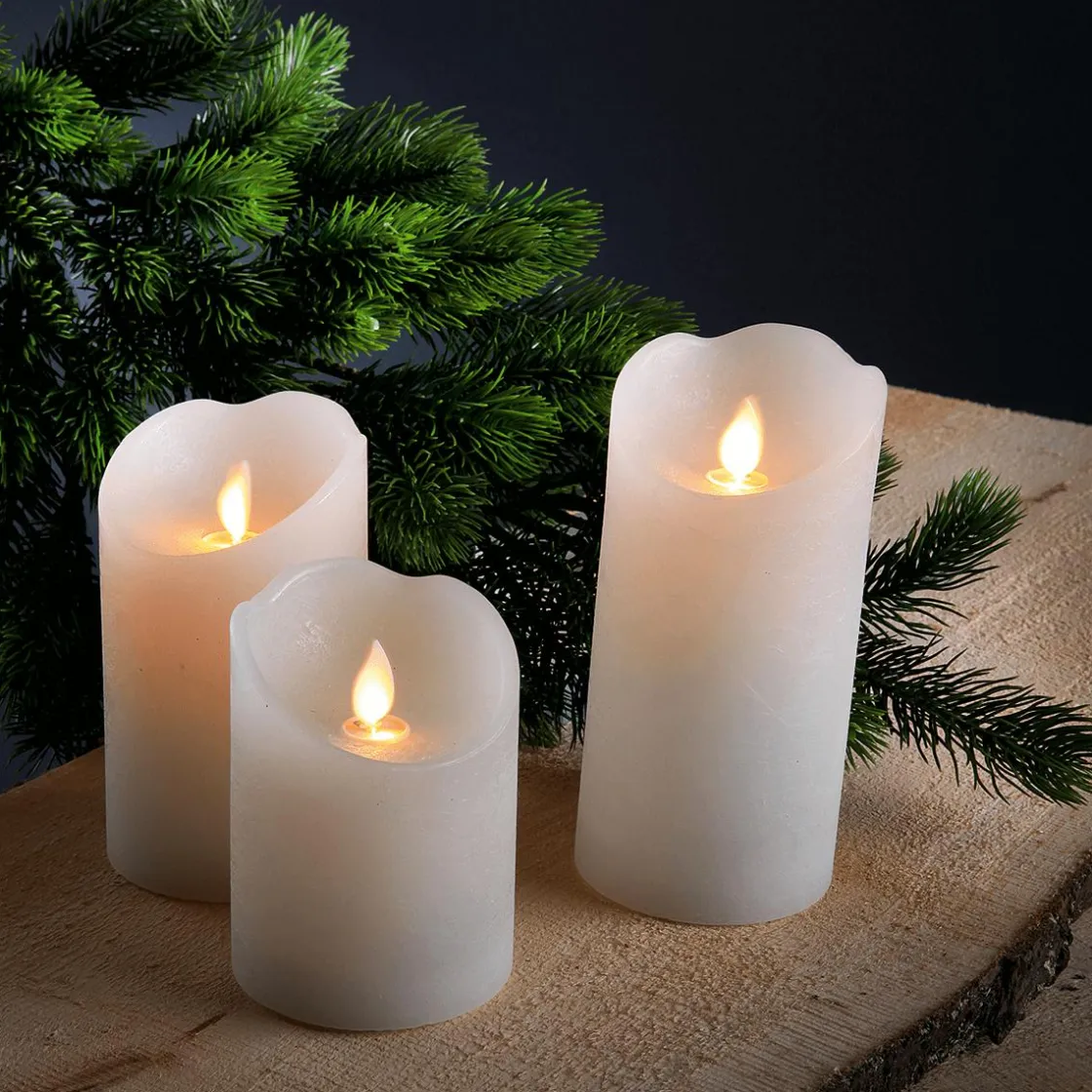 DecoWoerner Luz Decorativa>Vela De Cera LED 7,5 X 10 Cm