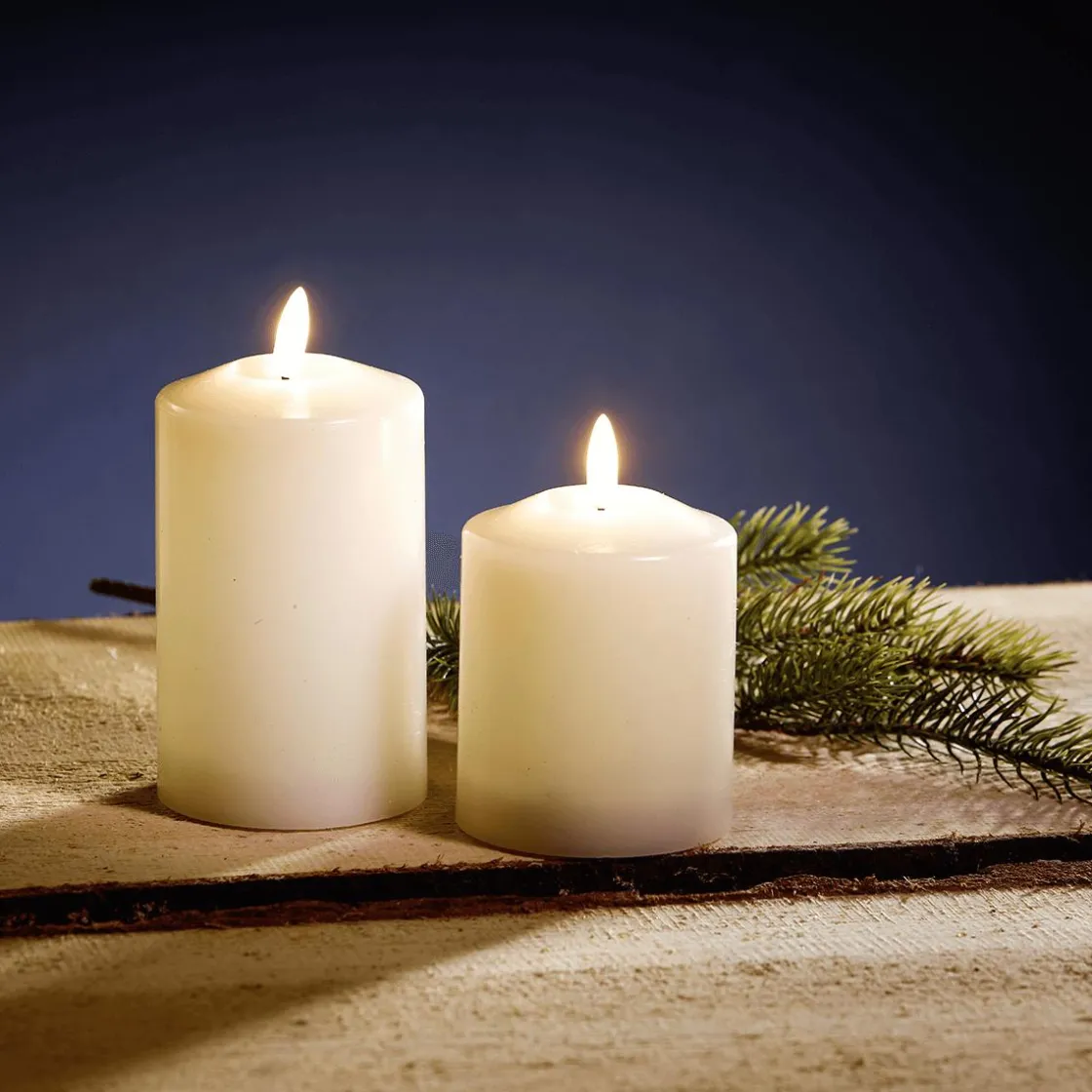 DecoWoerner Luz Decorativa|Figuras De Navidad>Vela De Cera LED 7,5 X 14,5 Cm