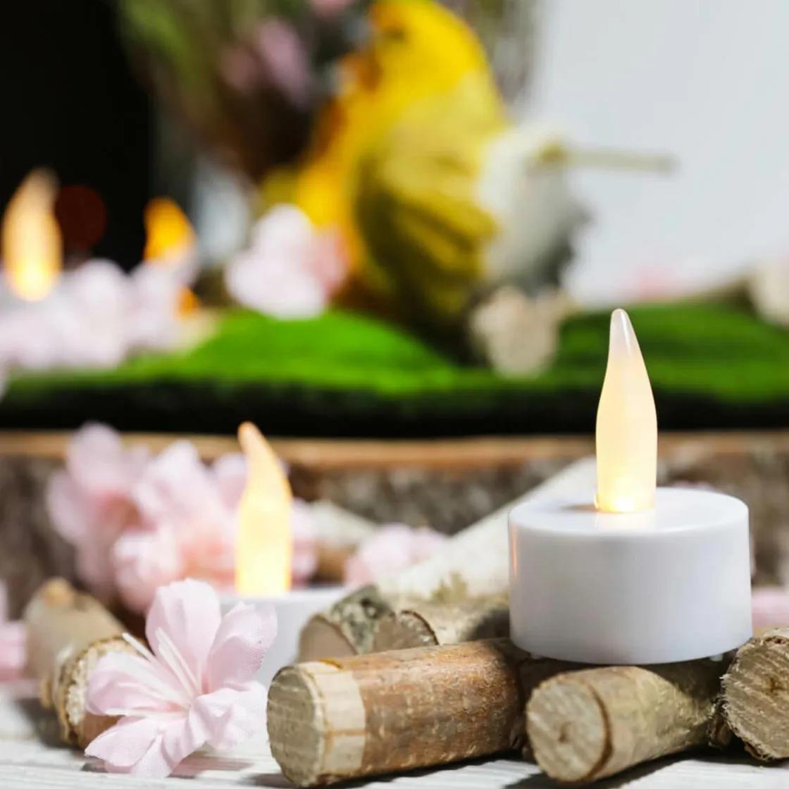 DecoWoerner Luz Decorativa>Velas Para Té Con Baterías LED, Conjunto De 12 Piezas