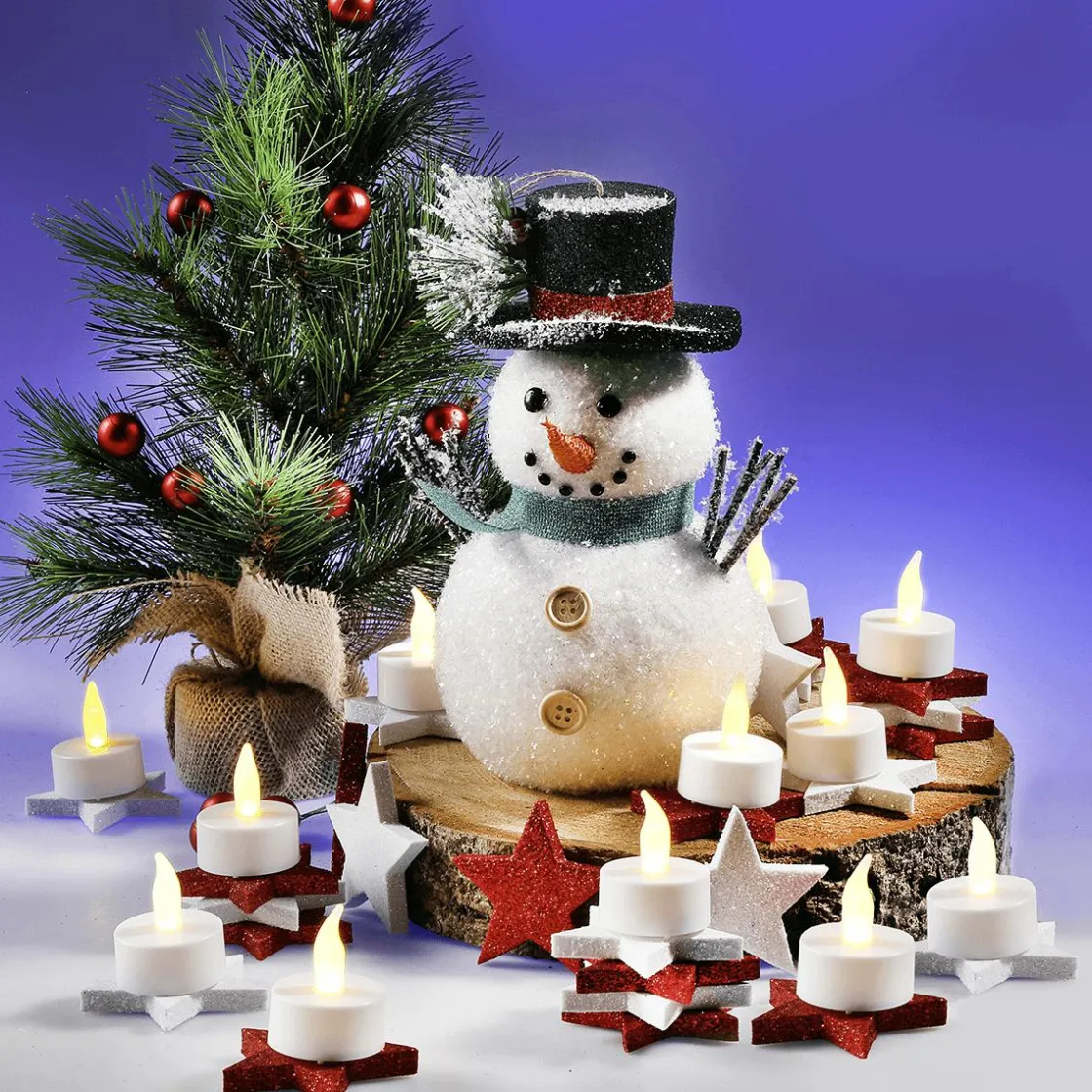 DecoWoerner Luz Decorativa>Velas Para Té Con Baterías LED, Conjunto De 12 Piezas